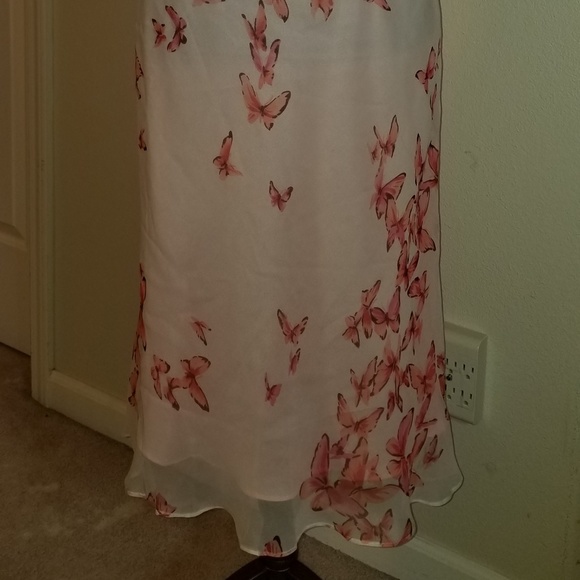✅SUMMER DRESS NWT sz 6 La Rue 39 100% silk fully lined bitterfly empire waist - Picture 4 of 14